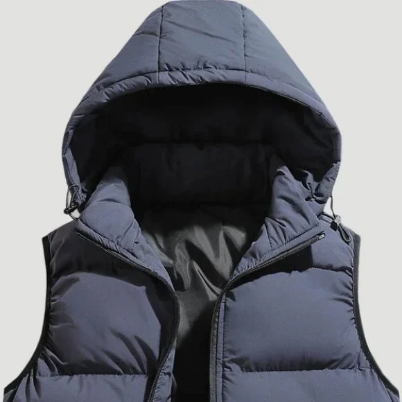 Navy Blue Mens Puffer Vest - Picture 3 of 4